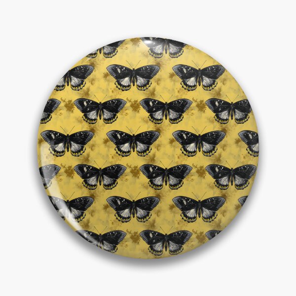 Item preview, Charcoal & Yellow Butterfly Composite Overlay Pattern #4 designed and sold by ARTficiallyAnon.