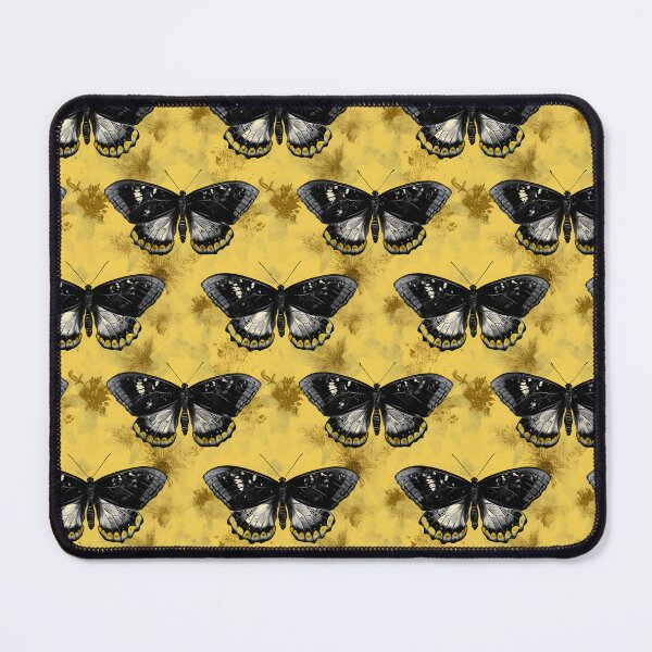 Item preview, Charcoal & Yellow Butterfly Composite Overlay Pattern #4 designed and sold by ARTficiallyAnon.