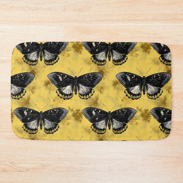 Item preview, Charcoal & Yellow Butterfly Composite Overlay Pattern #4 designed and sold by ARTficiallyAnon.