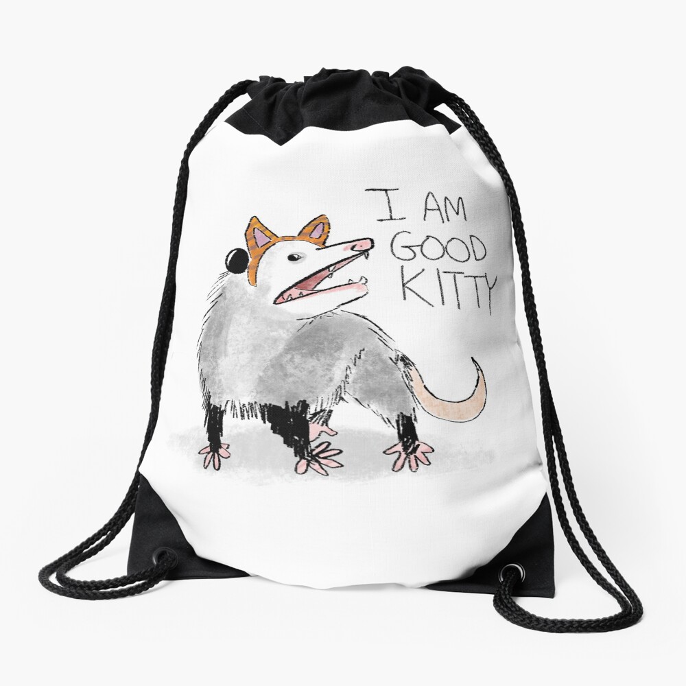 "I AM GOOD KITTY" Design Drawstring Bag