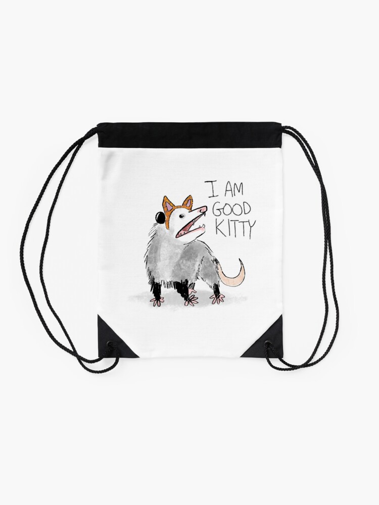 Alternate view of "I AM GOOD KITTY" Design Drawstring Bag