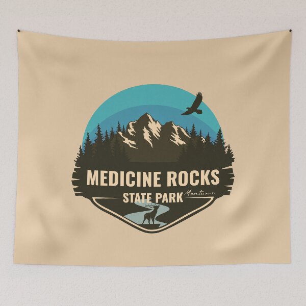 Item preview, Medicine Rocks State Park Montana - MT Badge designed and sold by mountainfad.