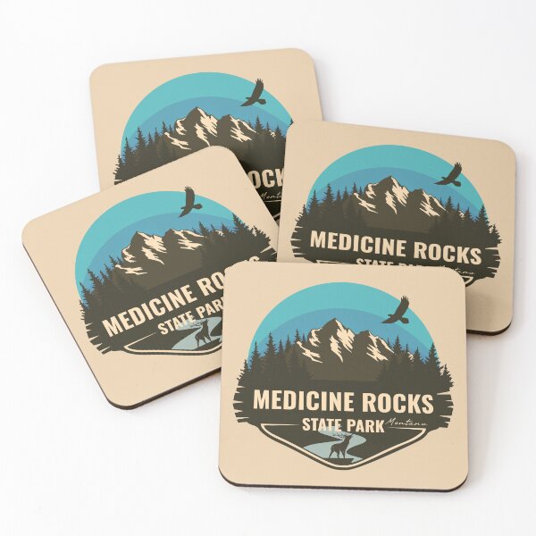 Item preview, Medicine Rocks State Park Montana - MT Badge designed and sold by mountainfad.