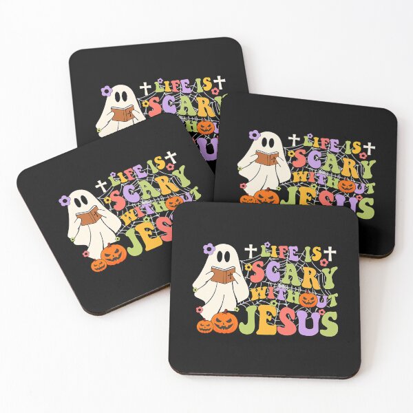 Item preview, Life is Scary Without Jesus Christian Lover Groovy Halloween  designed and sold by Robertsonartist.