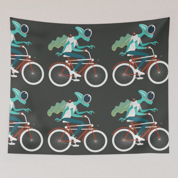 Item preview, alien on bike 2 designed and sold by rayo-art.
