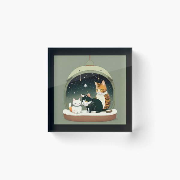 Item preview, Cat Christmas – Kittens on a Snowy Roof designed and sold by Txxmstore.