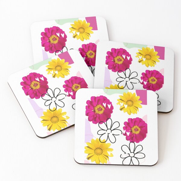 Item preview, watercolour flowers yellow and pink with hards designed and sold by kozlebozle007.