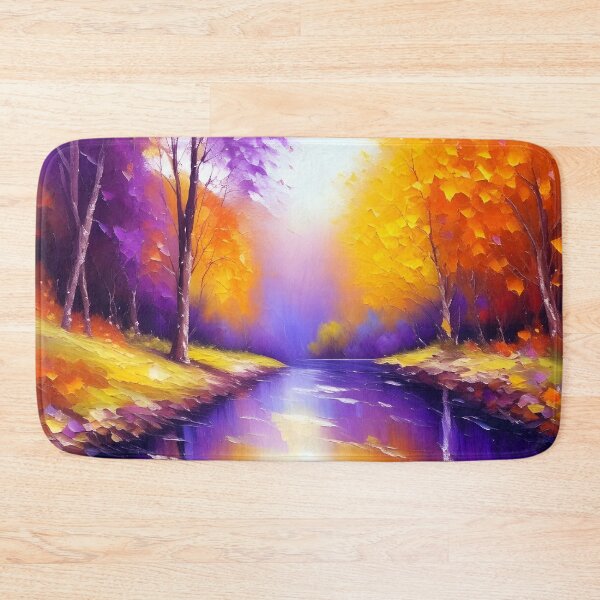 Item preview, River In Autumn  Acrylic Painting  designed and sold by celartinspire.
