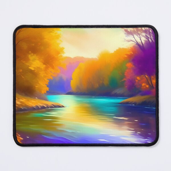 Item preview, Beautiful Autumn River Painting designed and sold by celartinspire.