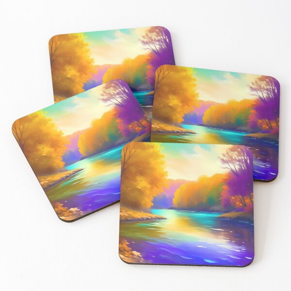 Item preview, Beautiful Autumn River Painting designed and sold by celartinspire.