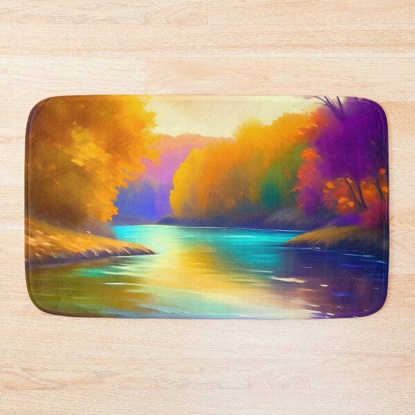 Item preview, Beautiful Autumn River Painting designed and sold by celartinspire.