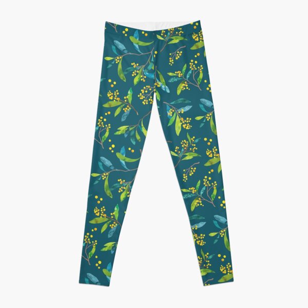 Golden wattle bloom Leggings