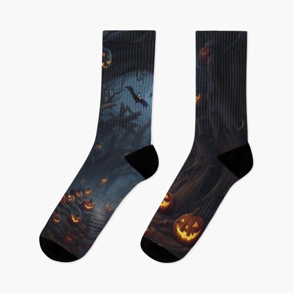 Item preview, Halloween bat cave with pumpkins designed and sold by JackFreestone.