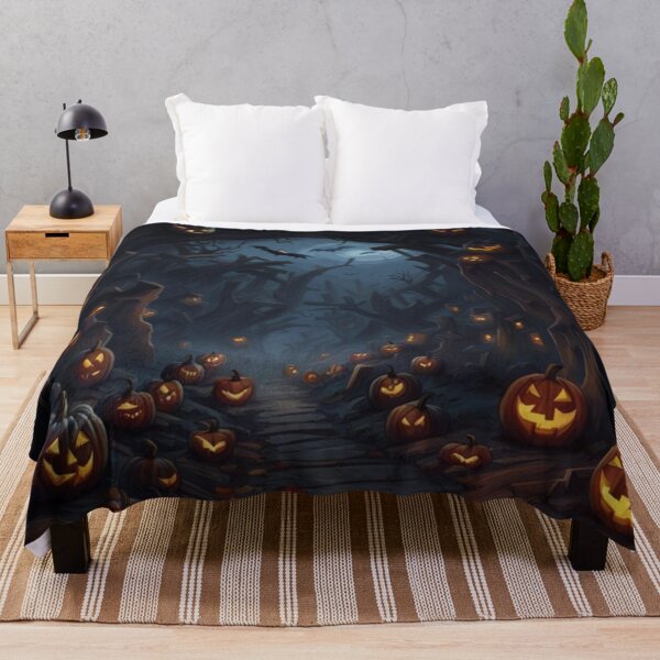 Item preview, Halloween bat cave with pumpkins designed and sold by JackFreestone.