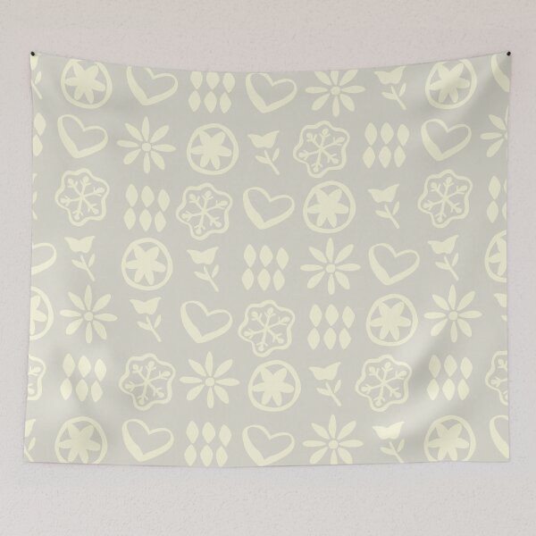 Item preview, Winter Silver Grey Boho Retro Mid Century Nostalgic Christmas Pattern designed and sold by blomastudios.