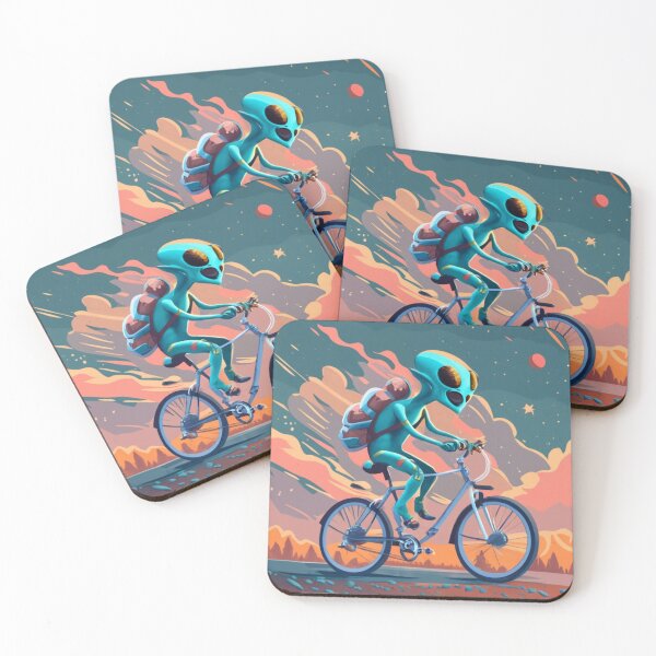 Item preview, alien on bike 3 designed and sold by rayo-art.