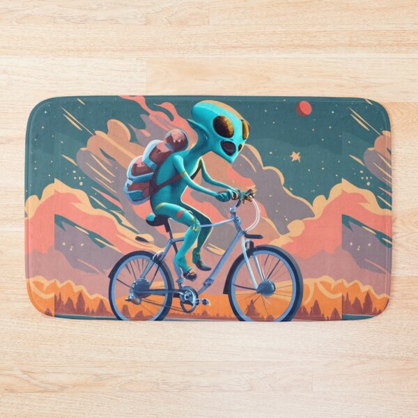 Item preview, alien on bike 3 designed and sold by rayo-art.