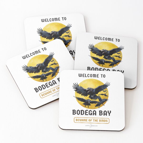 Item preview, Welcome to Bodega Bay - Beware of the Birds - The Birds - Alfred Hitchcock designed and sold by StudioRedKoala.