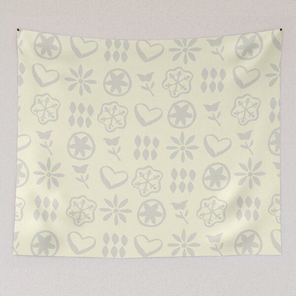 Item preview, Winter Cream Silver Grey Boho Retro Mid Century Nostalgic Christmas Pattern designed and sold by blomastudios.