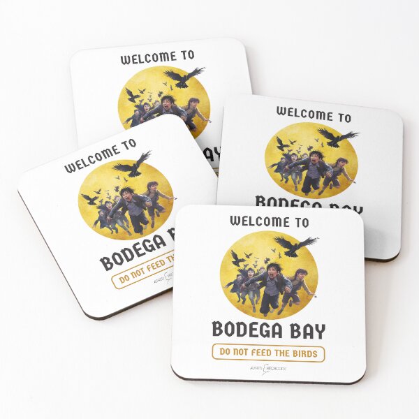 Item preview, Welcome to Bodega Bay - Do Not Feed the Birds - The Birds - Alfred Hitchcock designed and sold by StudioRedKoala.