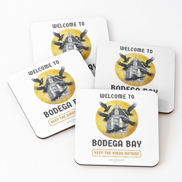 Item preview, Welcome to Bodega Bay - Keep the Birds Outside - The Birds - Alfred Hitchcock designed and sold by StudioRedKoala.