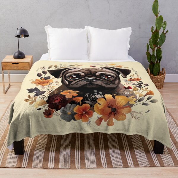 Item preview, Adorable Pug in Autumn designed and sold by ZombieLH.