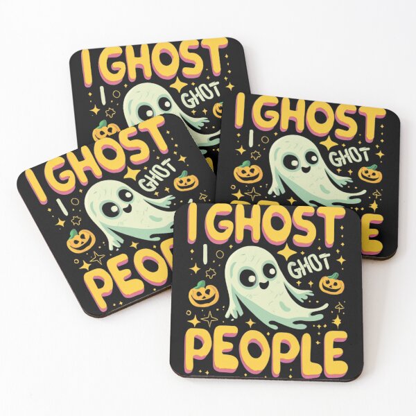 Item preview,  I Ghost People, Boo, Halloween Ghost, Spooky cute Ghost, Retro Vintage Sunset  Fall Autumn Design designed and sold by MorielleKC.