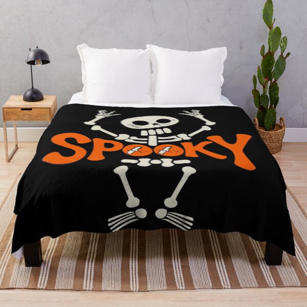 Item preview, skeleton, Halloween Ghost, Spooky cute Ghost, Retro Vintage Sunset Fall Autumn Design designed and sold by MorielleKC.