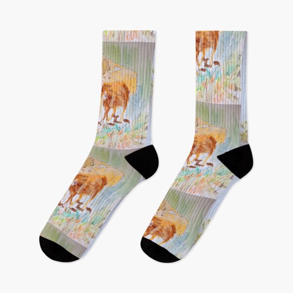Item preview, Sheep Walking Painting Bright Colors designed and sold by MikeJory.