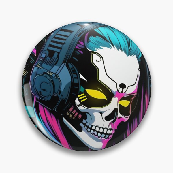 Item preview, cyborg skull mask girl designed and sold by LinLinstudio.