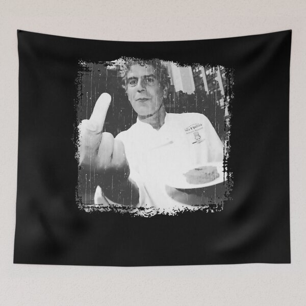 Item preview, Anthony chef Bourdain Middle Finger vintage designed and sold by MontgomeryDiam.