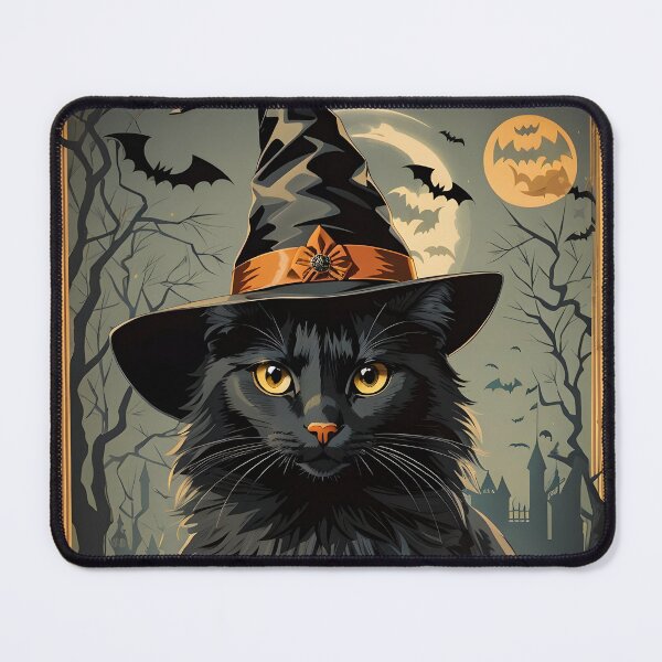 Item preview, Halloween Black Cat Pumpkins Bats Retro Vintage designed and sold by GraphiGroove.