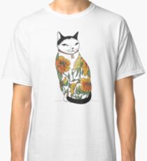 Cat in Tiger Flower Tattoo Classic T-Shirt