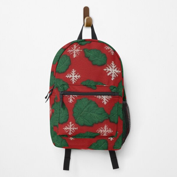 Item preview, Christmas Design in Thread work green leaf pattern with red background designed and sold by Md Rashid  Hasan.