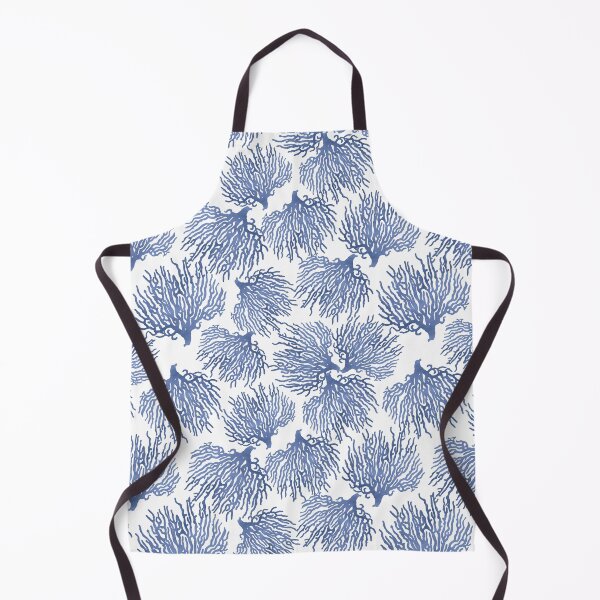 Item preview, Denim Blue Watercolor Sea Coral Pattern designed and sold by Primroaddesigns.
