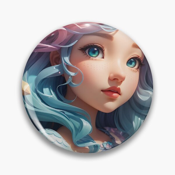 Item preview, Whimsical Little Mermaid: Isometric Ocean Art designed and sold by Ceemko's Vintage Corner.