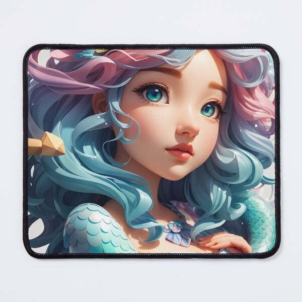 Item preview, Whimsical Little Mermaid: Isometric Ocean Art designed and sold by Ceemko's Vintage Corner.