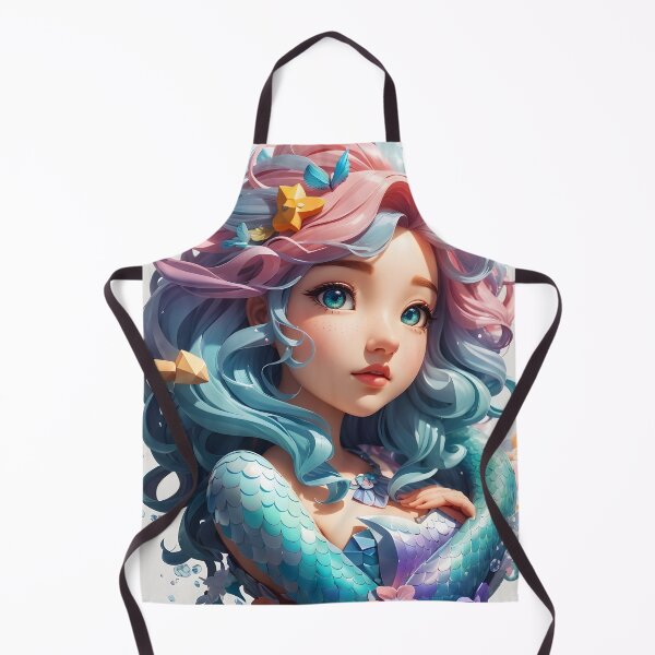 Item preview, Whimsical Little Mermaid: Isometric Ocean Art designed and sold by Ceemko's Vintage Corner.