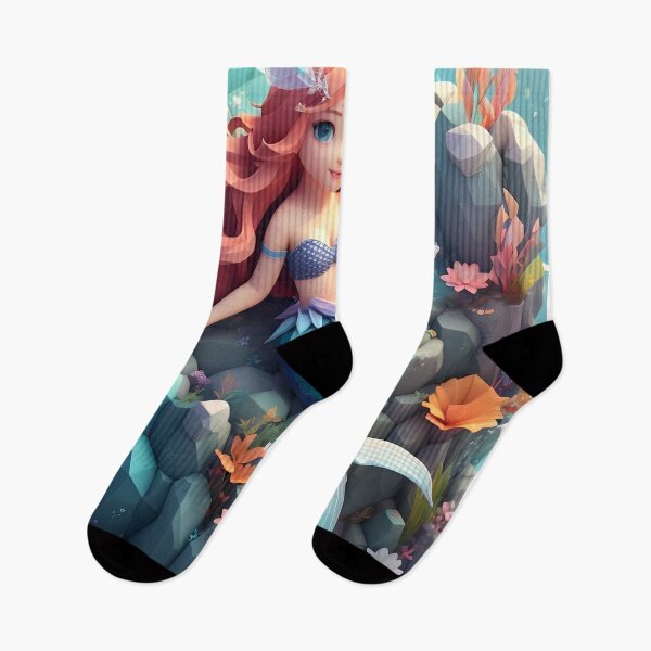 Item preview, Underwater Dream: Isometric Mermaid Illustration designed and sold by Ceemko's Vintage Corner.