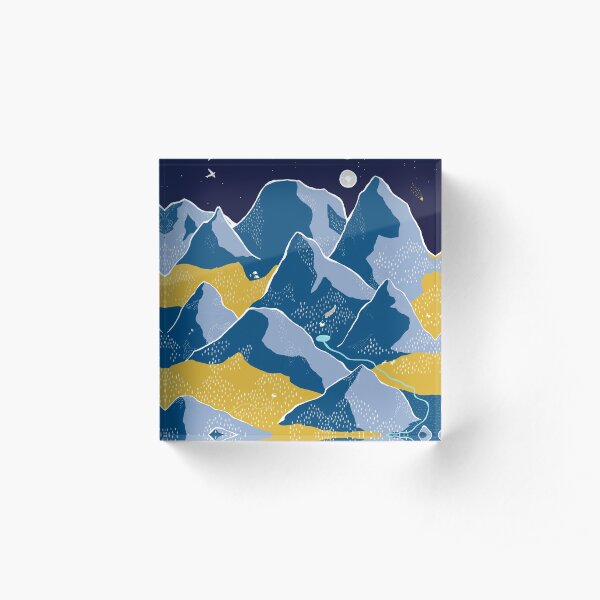 Sag guten Nacht in die Berge Acrylblock