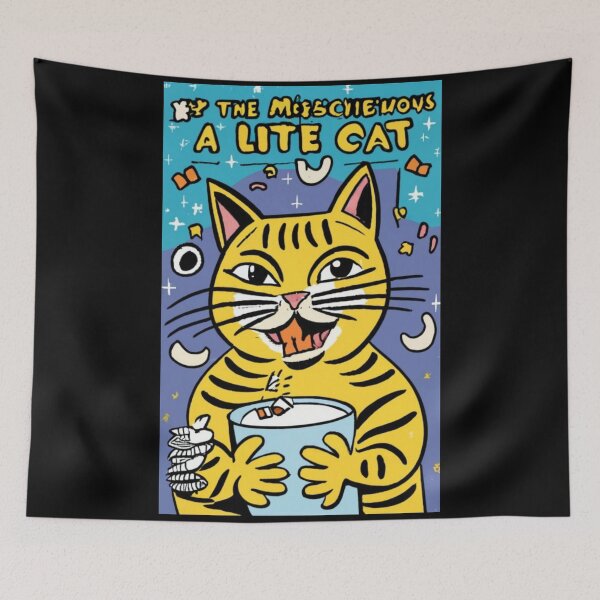Item preview, Mischievous cat designed and sold by Beyond The Veil.