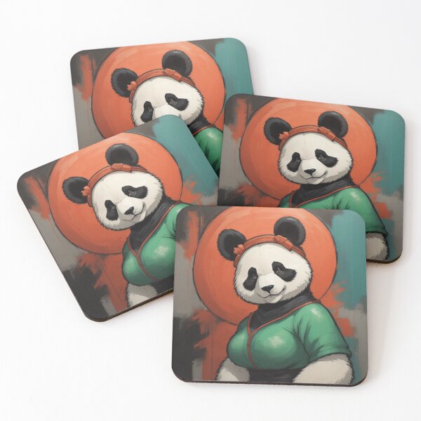 Item preview, cell painting of a panda goddess designed and sold by MidknightBpaw.