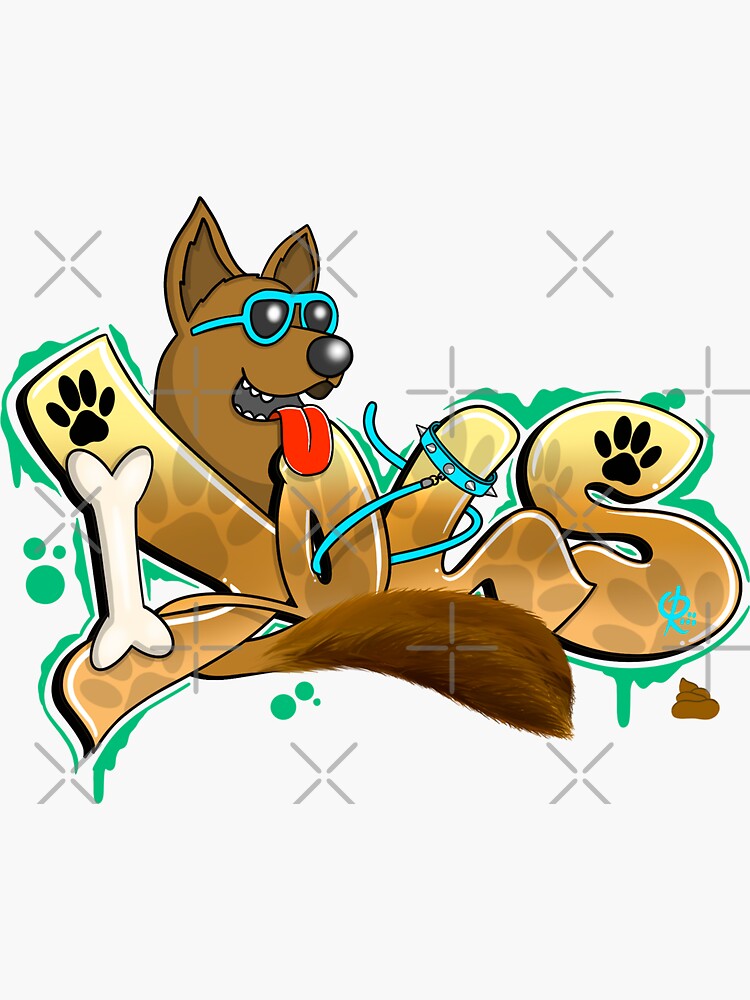 Graffiti Style Dogs Sticker for Sale by ArtheUK