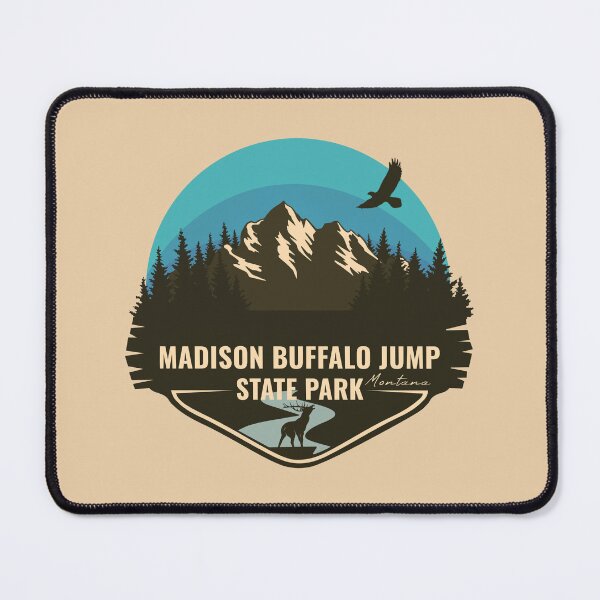 Item preview, Madison Buffalo Jump State Park Montana - MT Badge designed and sold by mountainfad.