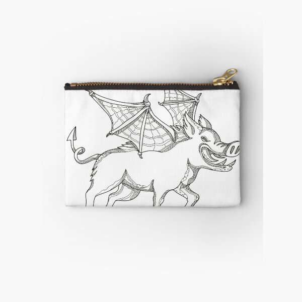 Item preview, Winged Wild Boar Doodle Art designed and sold by patrimonio.
