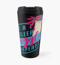 Essen. Schlaf. WACKELN. Wiederholen. - Monster Jäger Design Thermosbecher