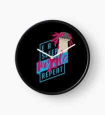 Eat. Sleep. WIGGLE. Repeat. - Monster Hunter Design Clock
