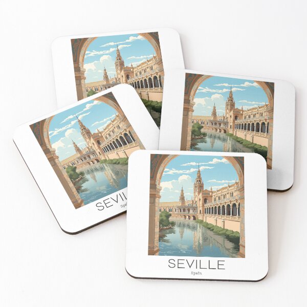 Item preview, A Vintage Travel Illustration of Seville - Spain  designed and sold by GoodOldVintage.