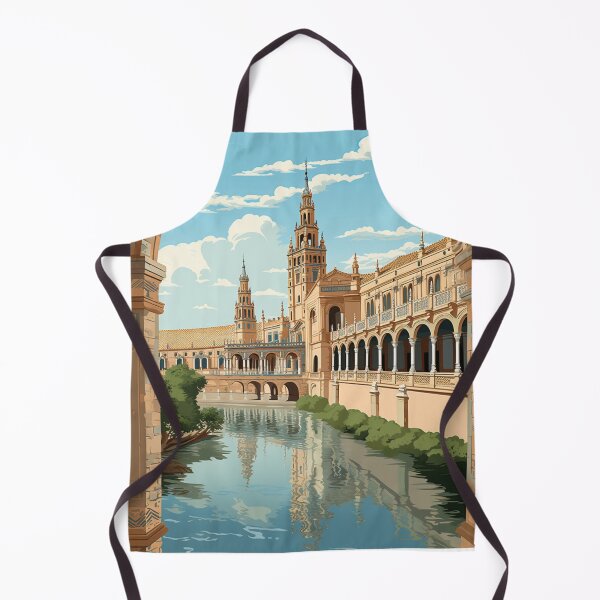 Item preview, A Vintage Travel Illustration of Seville - Spain designed and sold by GoodOldVintage.