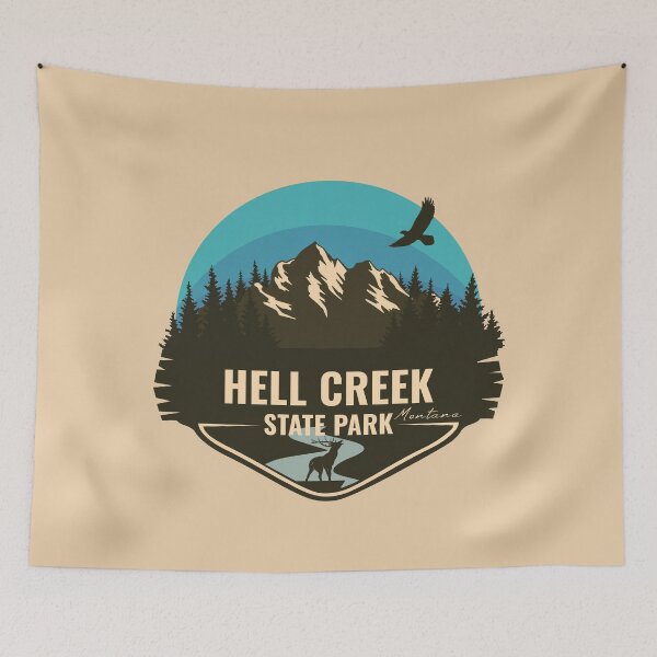 Item preview, Hell Creek State Park Montana - MT Badge designed and sold by mountainfad.